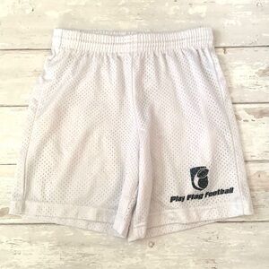 Boys M 7/8 White Athletic Basketball Shorts Kids Medium Size 7 8